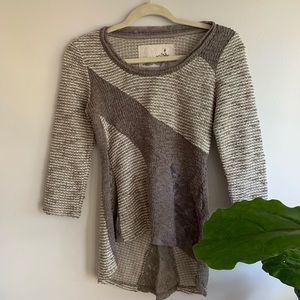 anthropologie | angel of the north 3/4 length top
